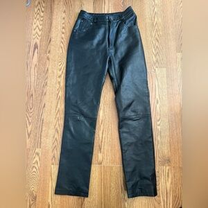 eJE black leather pants size 4